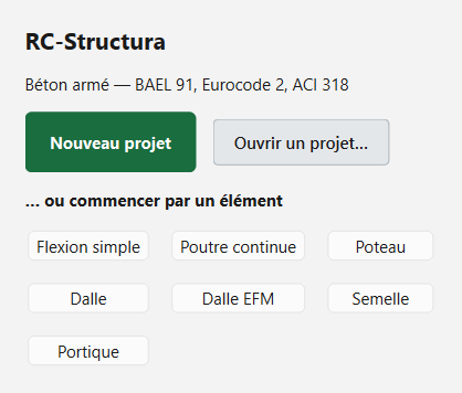 L'écran d'accueil.
